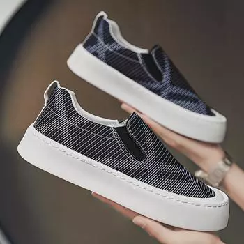 2024 четыре сезона новые прямые трансляции ins холст чехол для ног сверхлегкие и дышащие легкие мокасины инструментальная обувь Doudou мужская обувь 39