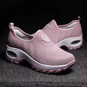 2024 четырехсезонные плетеные женские туфли с одной педалью повседневная обувь на платформе спортивная обувь на воздушной подушке обувь для путешествий на открытом воздухе 35 красный