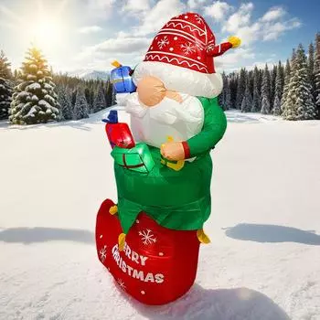2024 Christmas Decoration Inflatables Christmas Santa Claus with LED for Xmas Party Indoor Outdoor Courtyard Props Ornament
