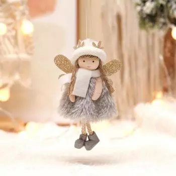 2024 Christmas Girl Doll Cute Angel Ornament Doll Xmas Hanging Pendant Merry Christmas Tree Decor Home Kid Gift Toy