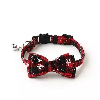 2024 Christmas Series Pet Collar Snowflake Bow Knot Dog Collar Cat Collar Cat Bow Tie Pet Christamas Dress-up Supplies