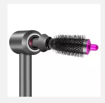 2024 Цилиндрическая расческа и адаптер для Dyson Airwrap Styler / Аксессуары для сверхзвукового фена, инструмент для завивки волос, розово-красный и серый