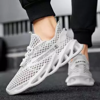 2024 Классическая модная дышащая мужская и женская повседневная обувь Летающая тканая сетчатая дышащая обувь Спортивная обувь Кроссовки для бега 36 синий