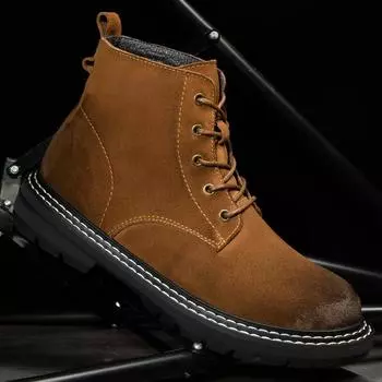 2024 Classic Lace-Up Low Top Walking Shoes New Male All-match Casual Motorcycle Boots High Quality for Men All-match Ankle Boots 37