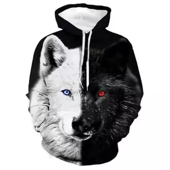 2024 Cross Border хит продаж 3D печатная толстовка, повседневная свободная и универсальная толстовка с капюшоном для мужчин M