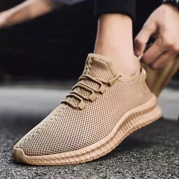 2024 Cross Border Hot Sale Extra Large Summer Men s Shoes Breathable Trend Sports Men s Shoes Flying Weaving Mesh Running 35 белый