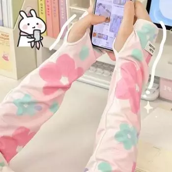 2024 Цветочный ледяной рукав Солнцезащитные рукава Перчатки для вождения Длинные рукава без пальцев Летняя защита рук Открытый One Size синий