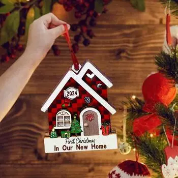 2024 Деревянный Дом Подвесной Декор Фермерский Дом Деревенский Новый Дом Новое Начало Настенный Подвесной Орнамент Подвеска A