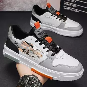 2024 Designer Classic Men Casual Shoes Summer Lightweight Breathable Platform Sneakers Student Boards Shoe Male Tenis Shoes Plus 39 серый