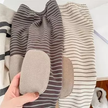 2024 Детская одежда Осень и зима Новый корейский стиль с флисовой подкладкой Теплая зимняя одежда Детские леггинсы Брюки для девочек 110 абрикосовый