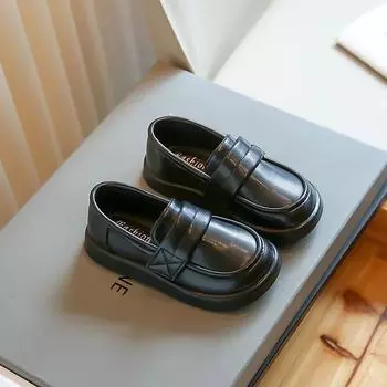 2024 Детские кожаные туфли для девочек, летние новые модные мягкие удобные элегантные туфли Мэри Джейн в британском стиле для принцессы 26 бежевый