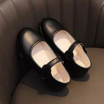 2024 Детские кожаные туфли для девочек, осень, новые модные мягкие удобные повседневные универсальные туфли для принцесс 21