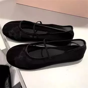 2024 дизайнерские летние женские сетчатые балетки, дышащие повседневные туфли Мэри Джейн на плоской подошве, женские эспадрильи, уличные лоферы 35 чёрный