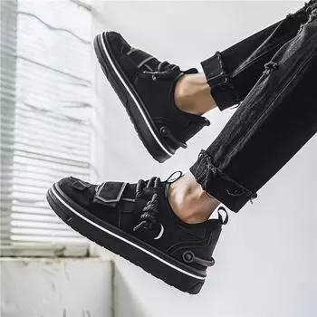 2024 Douyin four seasons live broadcast антибархатная кожа толстая подошва нишевая средняя помощь подиум уличная спортивная обувь для скейтбординга 39 серый