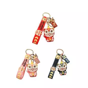 2024 Дракон Китайский Лунный Новый Год Брелок Уникальный Счастливый Дракон Брелок Подвеска Сумка Держатель Ключей От Автомобиля Подарки Для Друзей красный