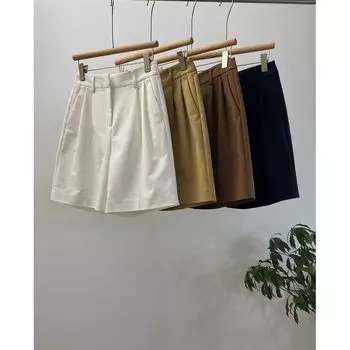 2024 Drunk New Women Cotton Blend All-Matching Blazer Shorts Brown 42