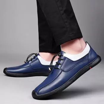 2024 дышащие кожаные мокасины мужские летние туфли обувь для вождения скейтборд повседневные кроссовки кроссовки ручная прошивка их плоские 38 белый