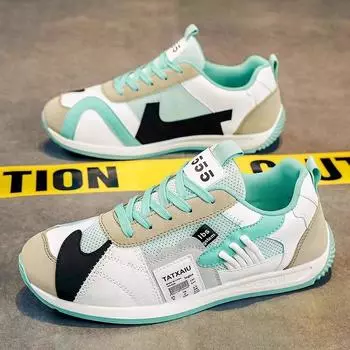 2024 дышащие мужские кроссовки сетчатые дышащие плоские повседневные туфли для мужчин осенние фирменные персонализированные шнурованные мужские кроссовки 39