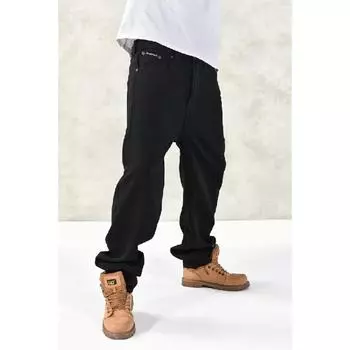 Европейские и американские осенне-зимние новые свободные, толстые и большие брюки для скейтбординга в стиле хип-хоп 2024 года 30 чёрный