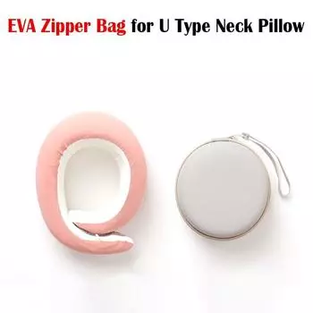 2024 EVA U-образный чехол для подушки на шею, круглая жесткая сумка для хранения, походная пористая подушка из пены с эффектом памяти, дорожная сумка