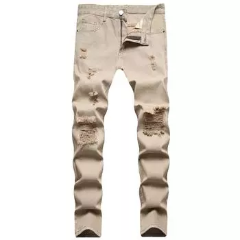 2024 Европа, Америка и Канада Большие молодежные неэластичные брюки Drift Dyeing повседневные джинсы прямого покроя со средней талией 28