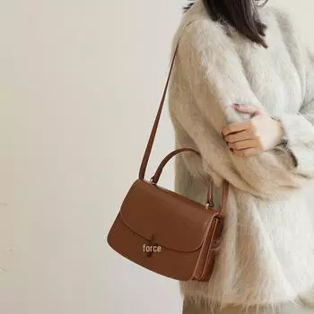 2024 Европейская и Американская Высококачественная Сумка-аккордеон из коровьей кожи – Корейский стиль тофу 21*6*12.5 cm красный