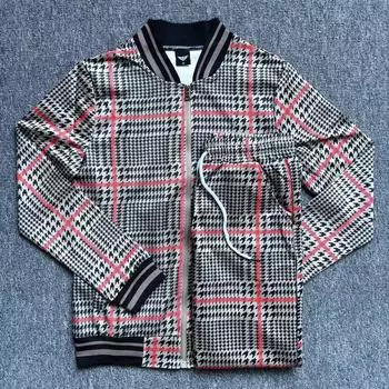 2024 европейская полосатая куртка для мужчин, осенне-зимняя новая приталенная модная куртка с круглым вырезом, повседневный топ на молнии M