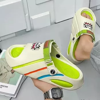 2024 Fashion Male Slipper Platform Slides Summer Men s Shoe Original Pvc Clappers Sale Style Eva Comfortable Designer Luxury Fun 40