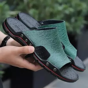 2024 Fashion Male Slipper Sabot Men s Shoe Slip-resistant Soft Designer Luxury Rubber Cheap Shoes Korean Style Fun Adult Slides 38
