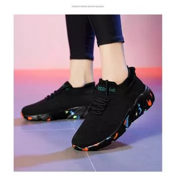 2024 foreign trade sports shoes women s shoes independent station flying mesh socks shoes men s knitted running shoes 7022 35