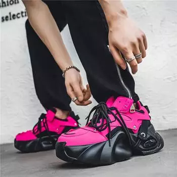 2024 four-season flying woven breathable thick-soled heightening dad shoes, youth trendy tooling, sports and leisure shoes live broadcast 39 белый