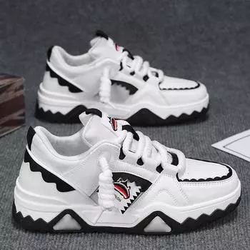2024 four-season Guochao niche live broadcast Hong Kong style trend monster board shoes breathable personality ins catwalk casual shoes 39 белый