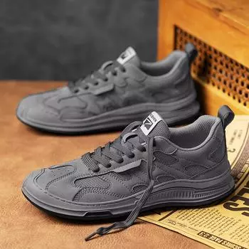 2024 Four Season New Low Top Casual Breathable Leather Board Shoes Men s Sports Skateboarding Shoes Fashion Vulcanized Shoes 39