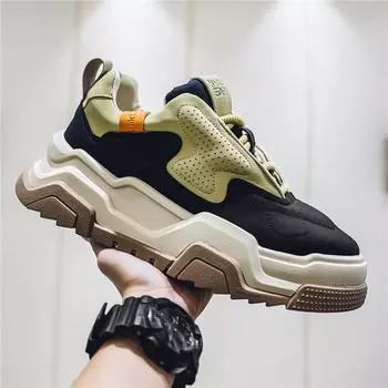 2024 Four Seasons Guochao Tooling Muffled Red Niche Thick-soled ins Board Shoes Hong Kong Style Thick-soled Breathable Sneakers Men s Shoes 39 белый