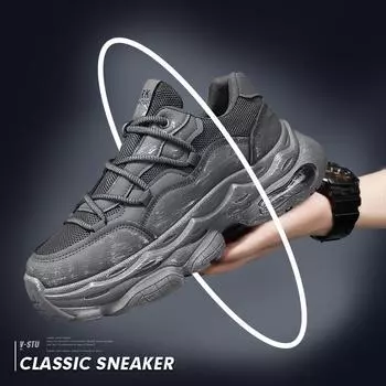 2024 four seasons mesh breathable Darth Vader polished outdoor sports shoes niche dad shoes live broadcast old shoes men s shoes 39 чёрный