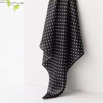 2024 Four Seasons Mulberry Silk Silk шарф квадратное полотенце высококачественный универсальный шарф с принтом в виде волнистых точек солнцезащитная шаль двойного назначения 53*53 CM