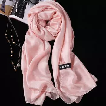 2024 Four Seasons Новый однотонный удлиненный льняной шарф, универсальный женский теплый шарф для защиты шеи, двухсторонний шарф, шаль 190*100cm