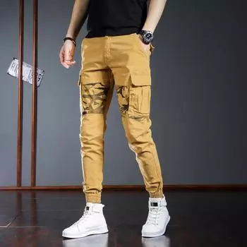 2024 Four Seasons Wear Новые рабочие брюки с принтом Мужские модные брендовые колготки для спорта и отдыха 29 хаки