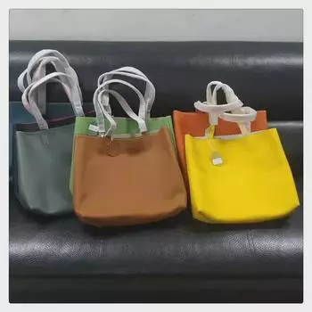 2024 г. Большая вместительная женская сумка-тоут из натуральной кожи TOGO из телячьей кожи 38*35 cm