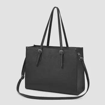 2024 г. Модная женская сумка-тоут большой вместимости – универсальная сумка на одно плечо темно-коричневого