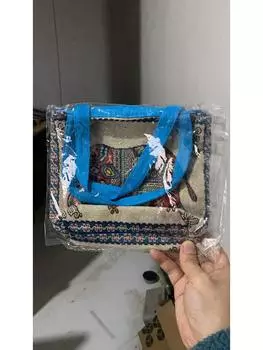 2024 г. Жаккардовая вышитая холщовая сумка-тоут с рисунком из мультфильмов - универсальная сумка на одно плечо для работы и шопинга