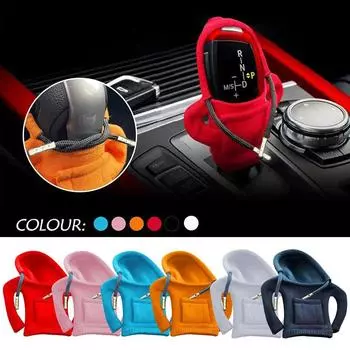 2024 Gear Shift Hoodie Cover Gear Shift Cover Gear Hand Decoration Подходит для механической автоматической коробки передач Hoodie Covers Switch Gear Gear Gear Sheets Interior Decor красный