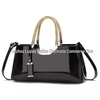 2024 Глянцевые лакированные сумки из кожи для женщин - Модные европейские и американские сумки через плечо, свадебные и банкетные сумки