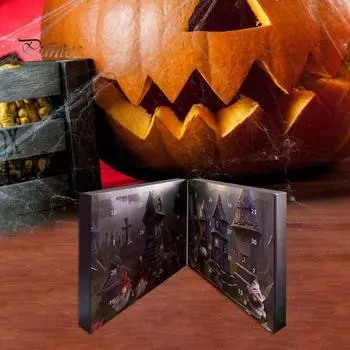 2024 Gnome Halloween Адвент Календарь 31 день Календарь обратного отсчета Blind Box Мини Фетровые фигурки кукол-гномов Праздничный домашний декор M чёрный