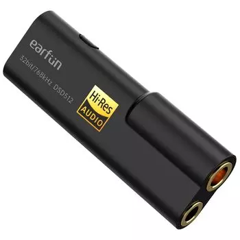 2024 Gold EarFun UA100 USB DAC наушники сертифицированный усилитель ЦАП DSD 512 высокое разрешение кабель совместимый сверхмалый сплав материал портативный