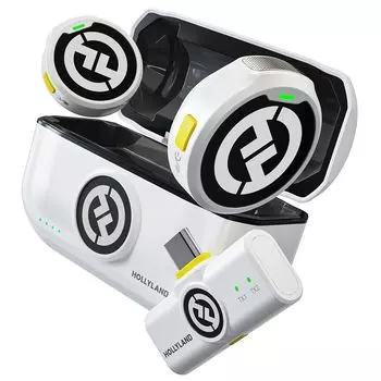 2024 Gold HOLLYLAND Lark Transfer Distance M2 DGP Award M2-беспроводной микрофон-штыревой микрофон-легкий 9G-48Khz/24Bit-серия телефонов/Android/камера