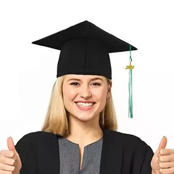 2024 Золотая шляпа Выпускная кисточка Яркие цвета бахрома для взрослых и детей Выпускная шапка Очаровательный декор для выпускных церемоний чёрный/красный