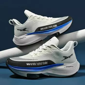 2024 Горячие продажи Новые трендовые мужские амортизирующие кроссовки для бега для мужчин в помещении, сетчатые дышащие кроссовки для ходьбы 11 чёрный