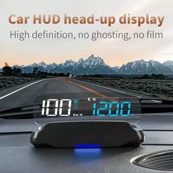 2024 GPS HUD дисплей проектор автомобильной сигнализации аксессуары для автомобильной электроники проектор спидометра авто гаджеты чёрный