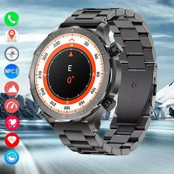 2024 GPS Смарт-часы Мужские уличные военные IP67 Водонепроницаемые спортивные часы Ftiness 1,53 дюйма Bluetooth Call Smartwatch для мужчин